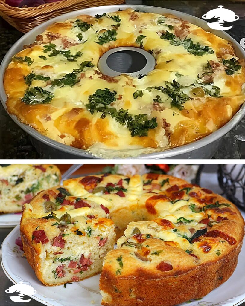 Torta de liquidificador salgada e bem recheada para o lanche da tarde
