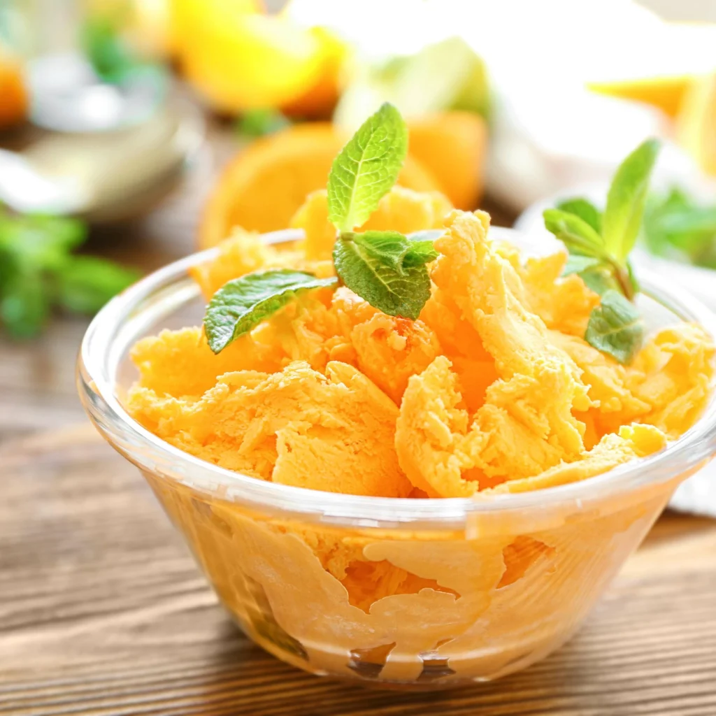 sorvete de laranja