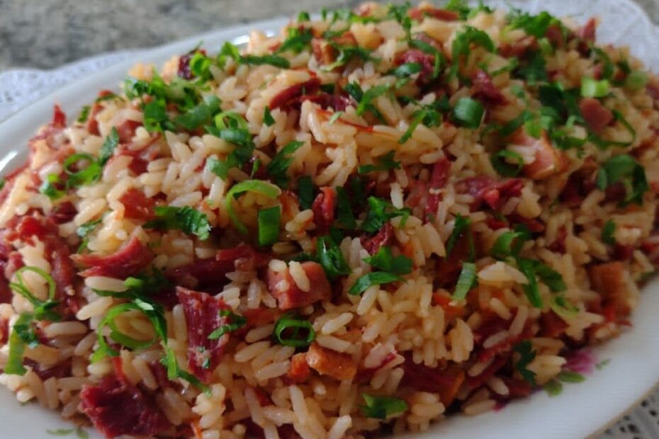 Eu fiz Arroz Carreteiro para minha família e todo mundo gostou