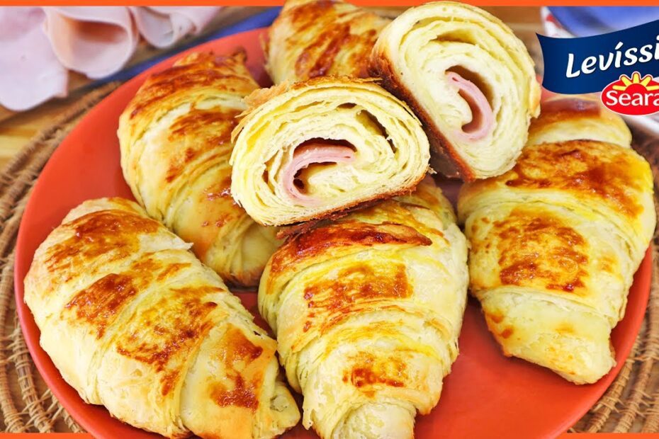 Croissant fácil de fazer com massa caseira e pouco ingredientes