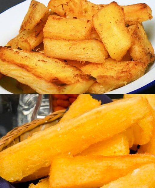 Mandioca frita de restaurante bem crocante e saborosa o acompanhamento perfeito