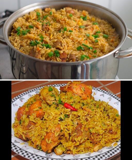 Arroz com galinhada, receita caseira simples que você vai gostar