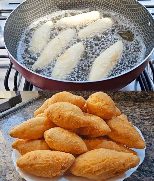 Bolinho de polvilho salgado, não murcha e não estoura