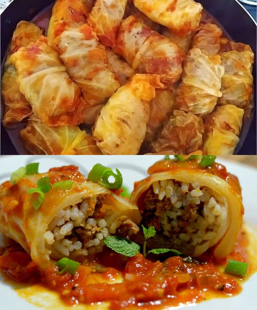 Charuto de repolho recheado