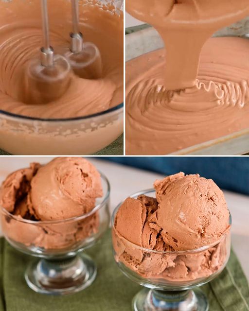 Sorvete Cremoso de Chocolate Caseiro