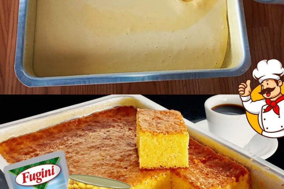 Bolo de milho 5 latas, fofinho e molhadinho