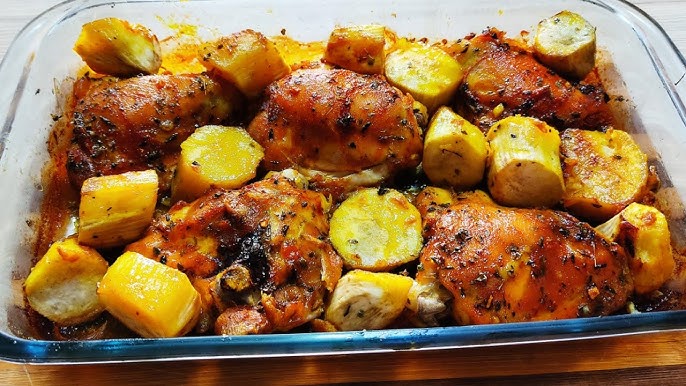 Um prato que vai agradar a toda a família – Frango Assado com Batatas.