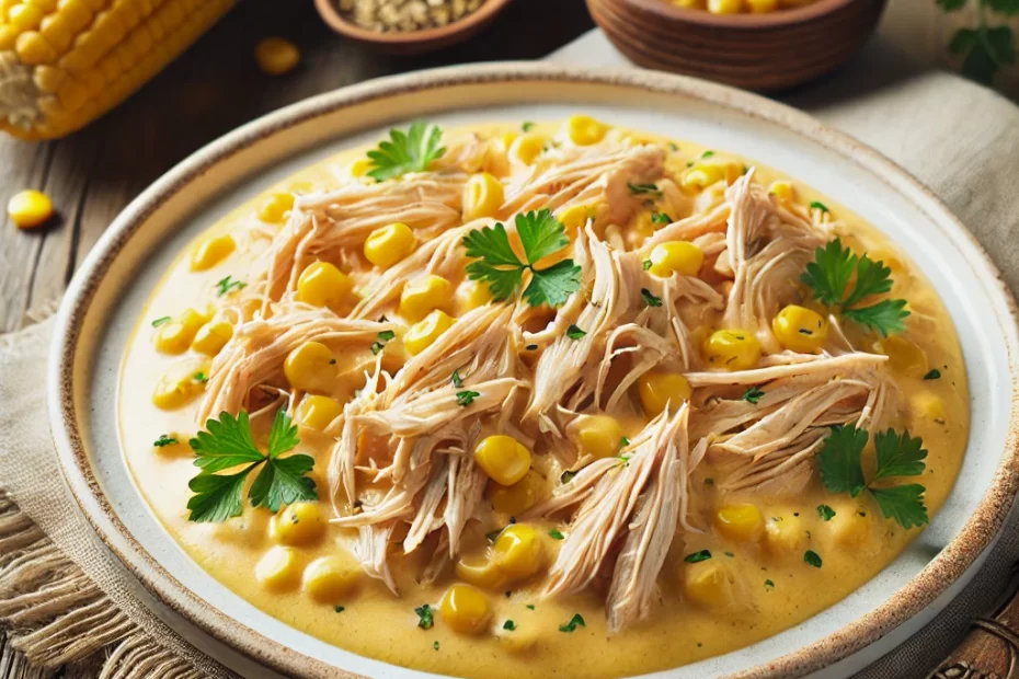 Rápido, econômico e perfeito para o almoço – Frango Desfiado com Creme de Milho.