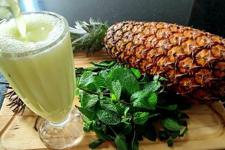 Refrescante e cheia de sabor, perfeita para o verão: Suco Detox de Abacaxi e Hortelã