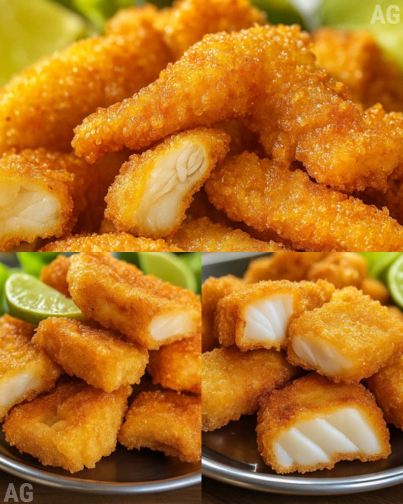 Iscas de Peixe Empanadas