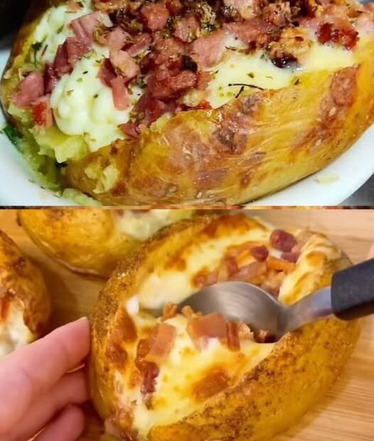 Batata recheada de forno simples e deliciosa, todos vão aprovar, VEJA os ingredientes
