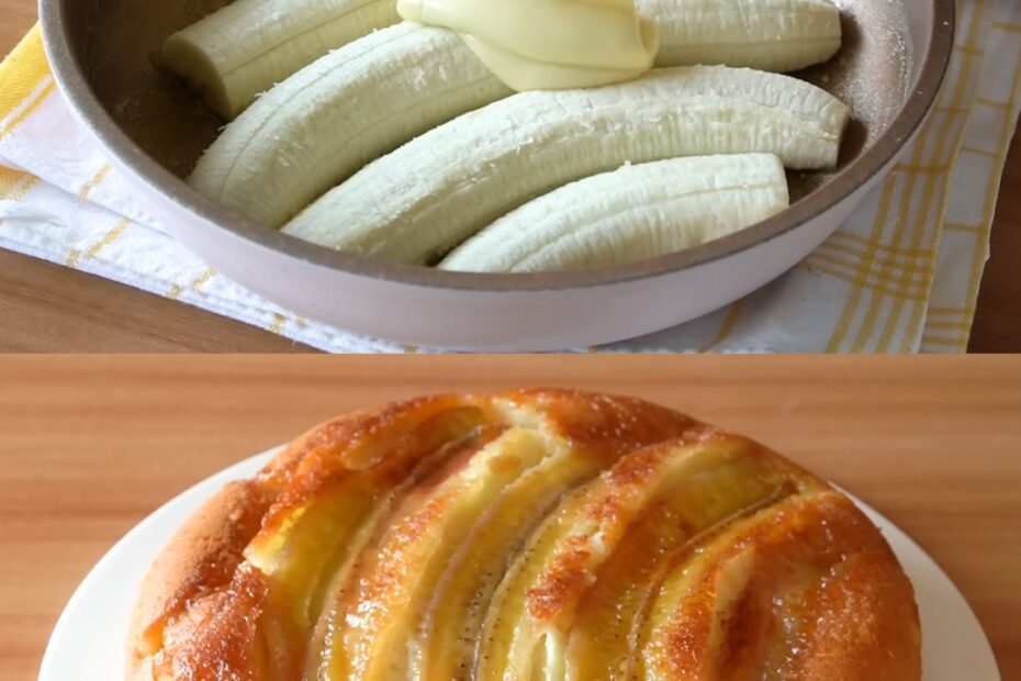 Bolo de Banana Invertido: Receita Super Simples com Apenas 1 Ovo e 2 Bananas