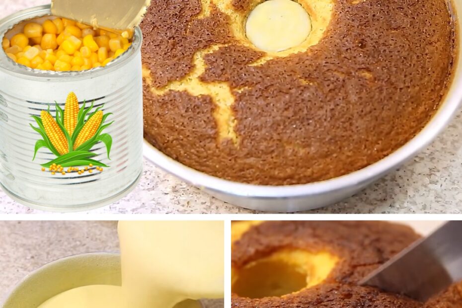 Com 1 lata de milho e 1 lata de leite eu fiz o bolo mais gostoso da face da terra
