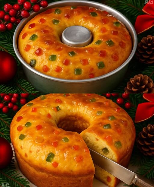 Pão doce de natal simples e maravilhoso perfeito para o café ou lanche