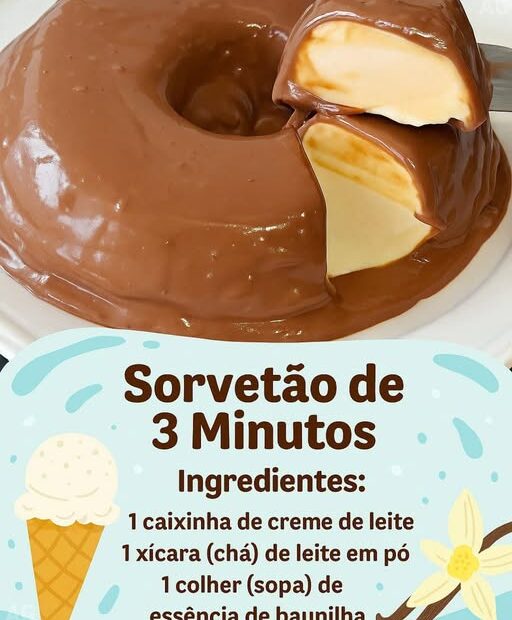 Sorvetão de 3 minutos: excelente opção de receita pra você servir na sobremesa em família