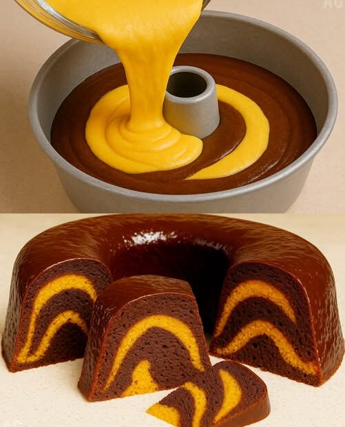 Bolo de Cenoura Mesclado: Você precisa experimentar essa maravilha