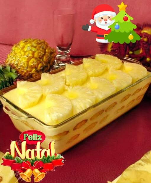 Cascata de abacaxi perfeita para o Natal, anote os ingredientes
