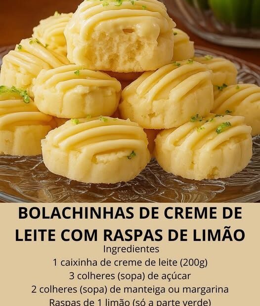 Bolachinha de Creme de Leite com Raspas de Limão: é fácil de fazer e muito saborosa