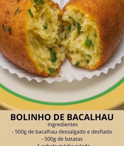 Bolinho de Bacalhau fácil de preparar: ideal pra você servir de aperitivo, todos vão adorar