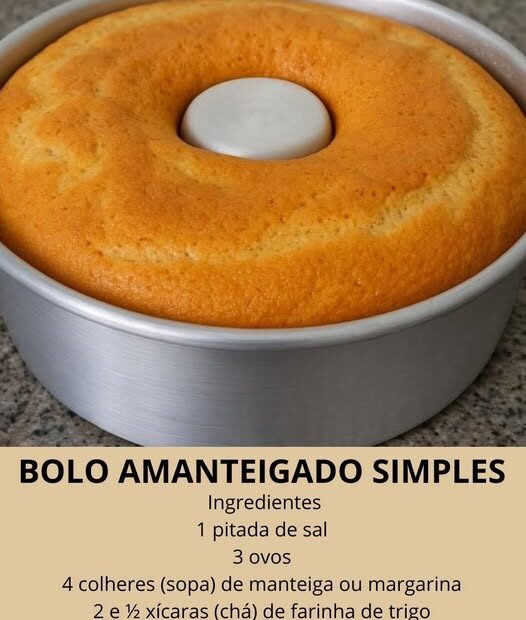 Bolo amanteigado simples de preparar: eu sempre faço pra servir no cafezinho