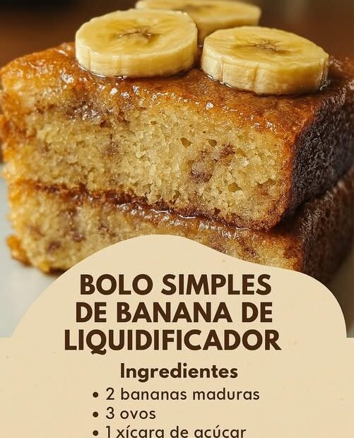 Bolo simples de Banana de Liquidificador: eu sempre faço pra servir com o Cafezinho Bolo simples de Banana de Liquidificador: eu sempre faço pra servir com o Cafezinho