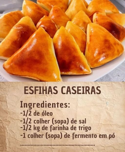Esfiha fácil e fofinha: excelente opção de receita pra você preparar em sua casa, todos vão gostar!
