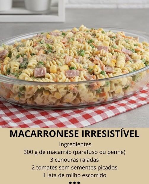 Macarronese da Vovó Aninha: saiba como fazer essa receitinha deliciosa de maneira simples
