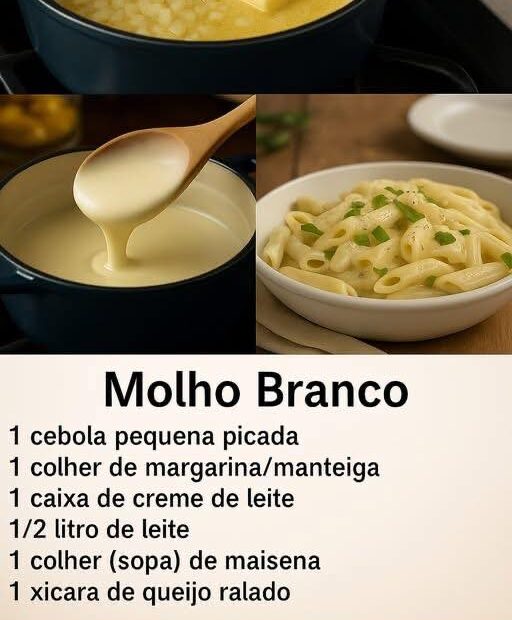 Molho Branco fácil de preparar: eu sempre faço pra servir com massas