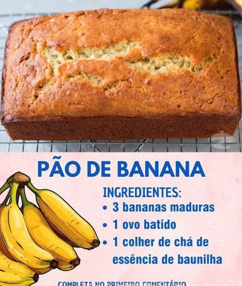 Pão de Banana: saiba como fazer essa receitinha deliciosa de maneira simples