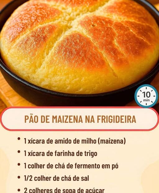 Pão de Maizena de 10 minutos na Frigideira: é fácil de fazer e muito saboroso Pão de Maizena de 10 minutos na Frigideira: é fácil de fazer e muito saboroso