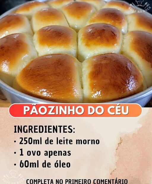 Pãozinho do céu: é fácil de preparar e muito saboroso, todos vão adorar