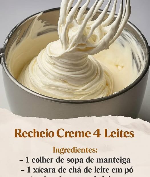 Recheio Creme 4 Leites: saiba como fazer essa receitinha maravilhosa de maneira simples