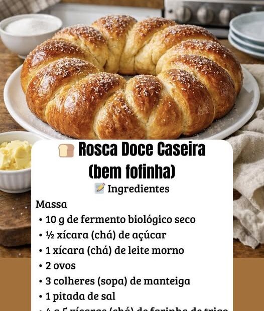 Rosca Doce Caseira fofinha e saborosa: eu sempre faço pra servir com o cafezinho Rosca Doce Caseira fofinha e saborosa: eu sempre faço pra servir com o cafezinho