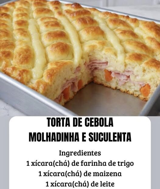 Torta de cebola molhadinha e suculenta: é fácil de fazer e o sabor é irresistível