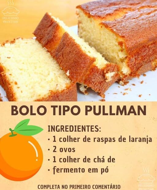 Bolo caseirinho tipo Pullman: eu sempre faço pra servir no café da manhã ou lanche, fica super delicioso!