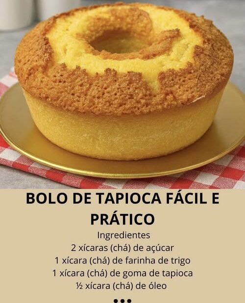 Bolo de Tapioca da Vovó Ana: é fácil, econômico e muito saboroso Bolo de Tapioca da Vovó Ana: é fácil, econômico e muito saboroso