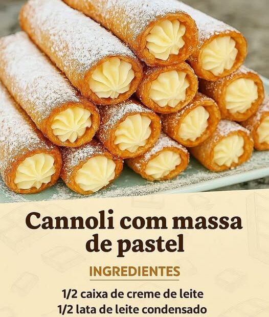Cannoli com Massa de Pastel: saiba como preparar essa receitinha deliciosa