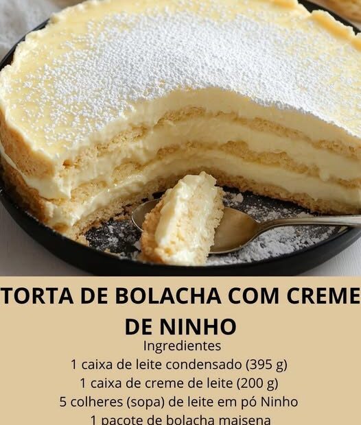 Torta de Bolacha com Creme de Ninho: saiba como fazer essa sobremesa maravilhosa Torta de Bolacha com Creme de Ninho: saiba como fazer essa sobremesa maravilhosa