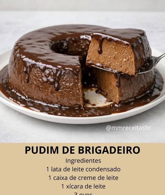 Pudim de brigadeiro, ótima sobremesa para a páscoa