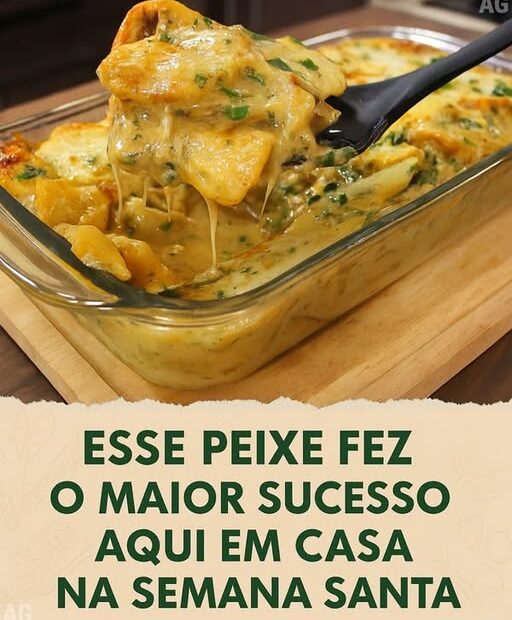 Esse peixe fez o maior sucesso aqui em casa Semana Santa!
