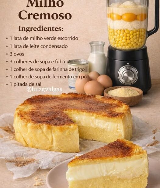 Bolo de Milho Super Cremoso, veja o passo a passo