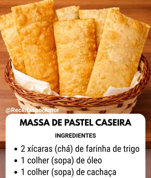 Massa de Pastel Caseira (Sequinha e Crocante)