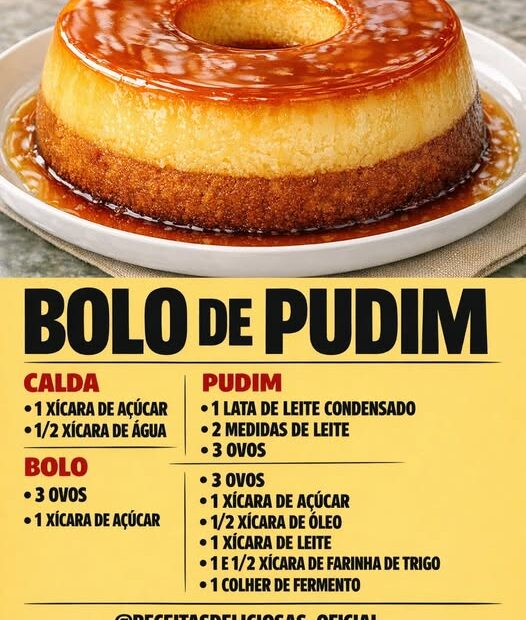 Bolo de Pudim, fácil de fazer, veja o passo a passo