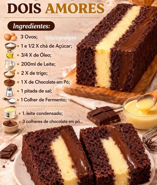Aprenda como fazer o bolo dois amores com a massa perfeita