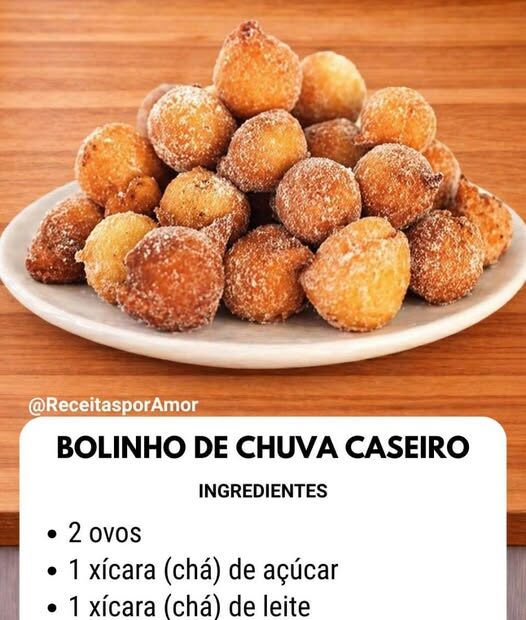 Bolinho de Chuva Caseiro Crocante por Fora e Fofinho por Dentro!