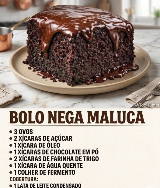 Bolo Nega Maluca