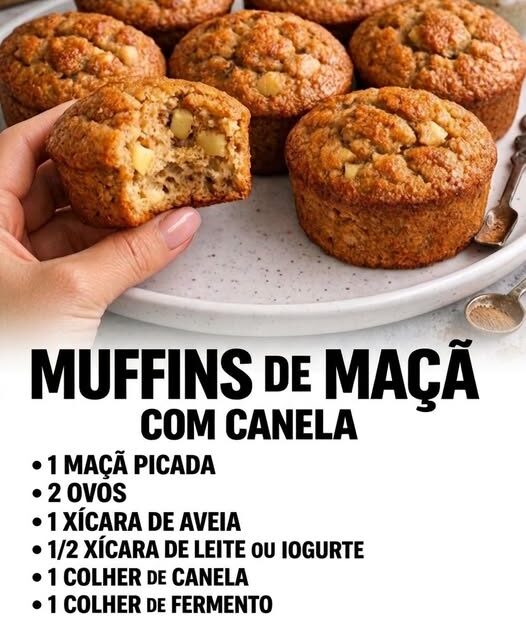 Muffins De Maçã Com Canela