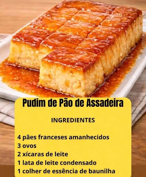 Pudim de Pão de Assadeira (Fácil e Econômico)