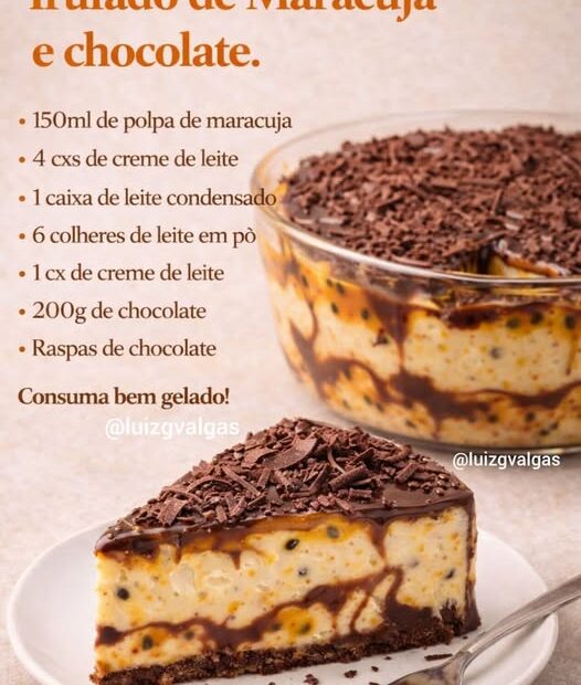 Trufado de Maracuja e chocolate.