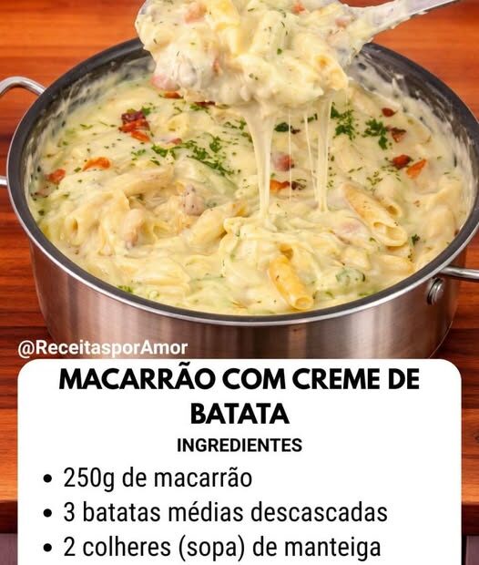 Macarrão com Creme de Batata